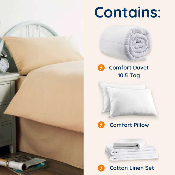 Navy Comfort Bedding Pack & Towel Set - Student Essentials
